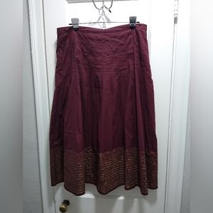 Loft Midi Skirt A-Line